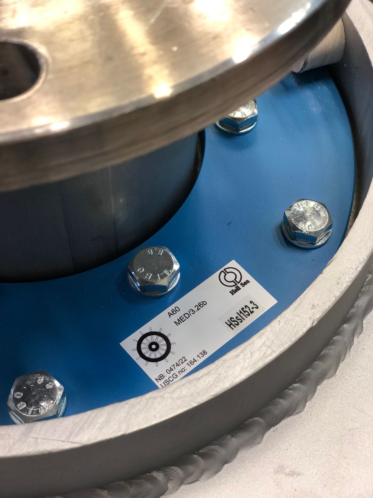 Hell-Sea certified exhaust penetration system — installation photo 20