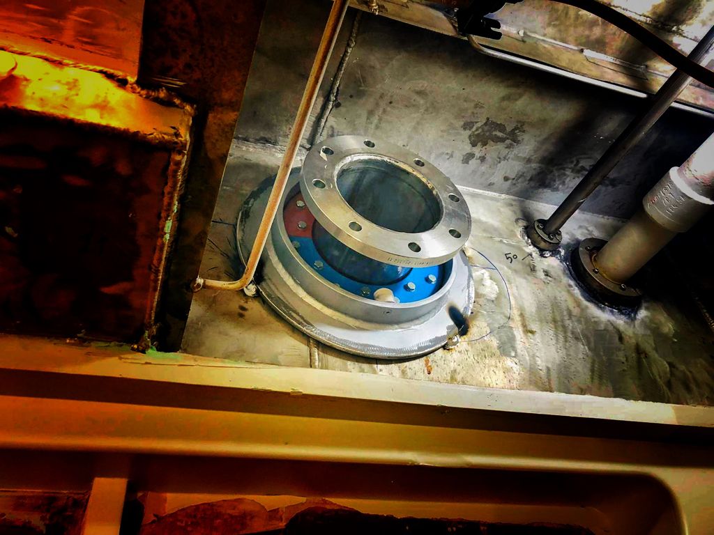 Hell-Sea certified exhaust penetration system — installation photo 41