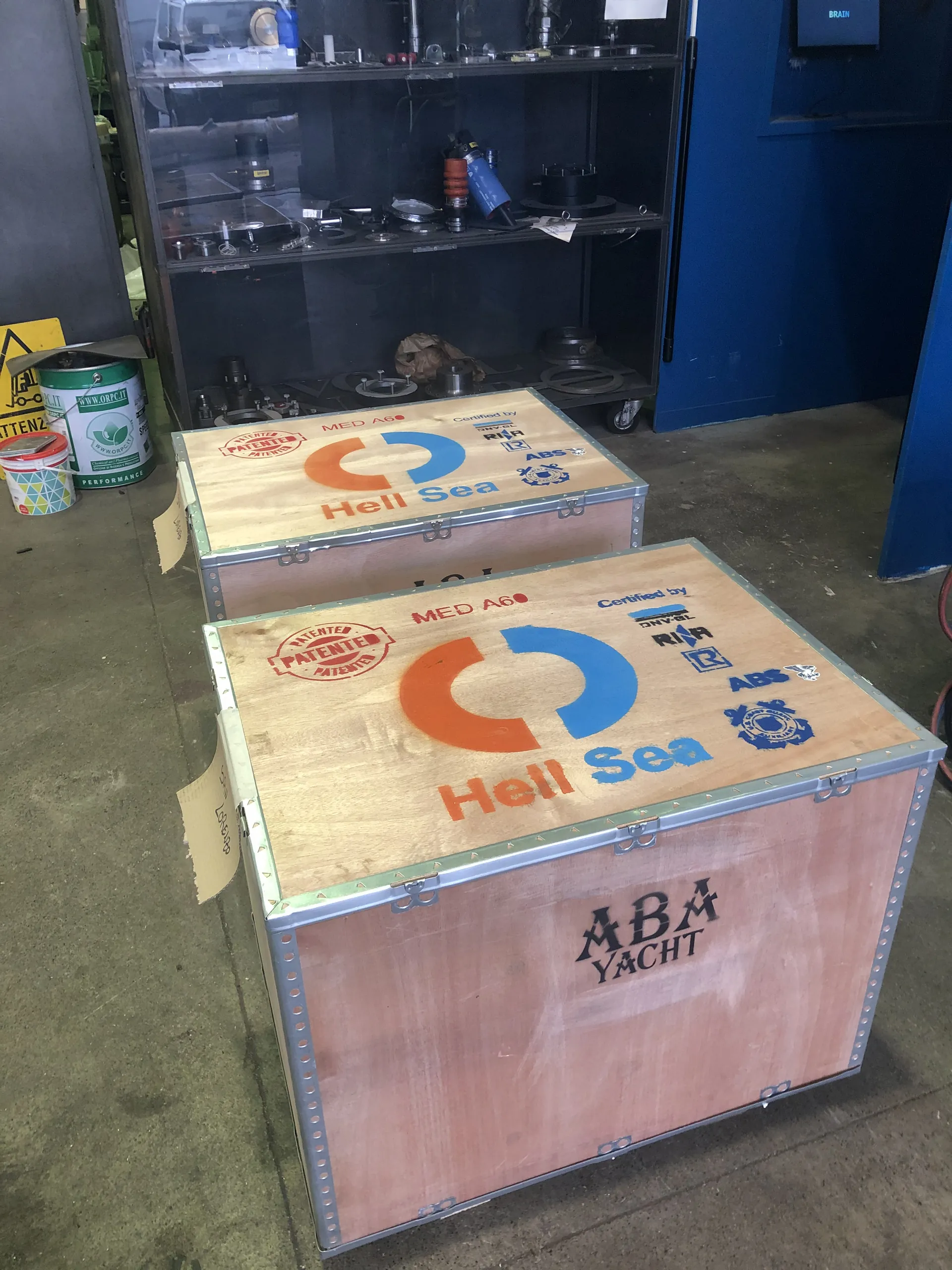 Hell-Sea certified exhaust penetration system, installation photo 9